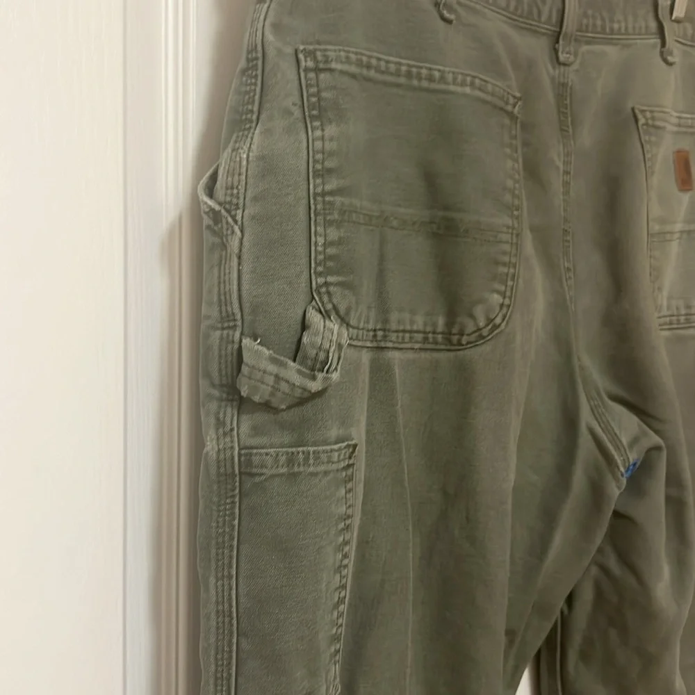 Carhartt Denim Jeans Men's 36/30 Straight Leg Dungaree Fit Pants Gray